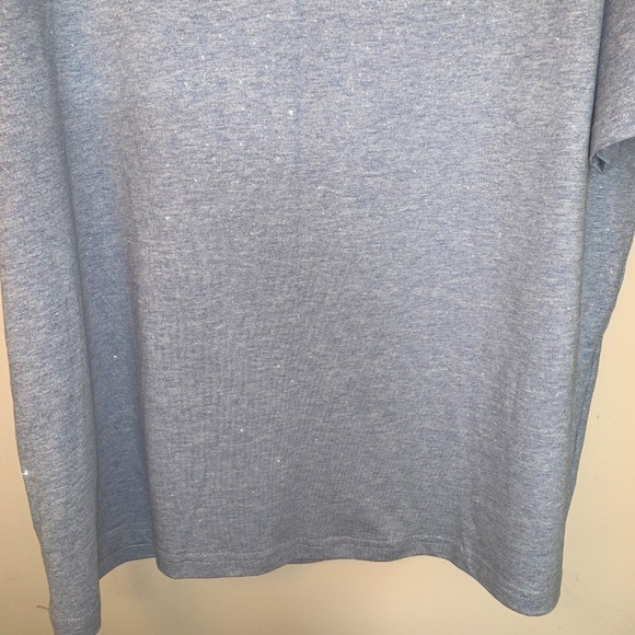 Alexander Wang Glitter Puff Logo T-shirt in Compact-Jersey Blue S - Picture 9 of 15